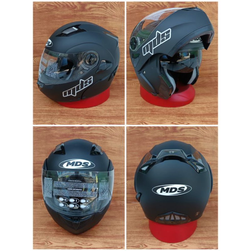Jual Helm MDS Pro Rider Black Matt | MDS Modular | Shopee Indonesia