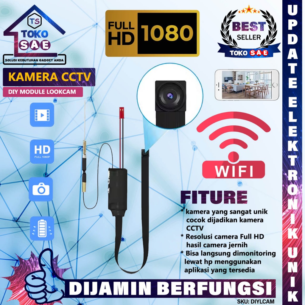 Jual Kamera Pengintai WiFi DIY Module Hidden Camera Spy Cam DIY Module ...
