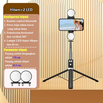 Eseze 170CM Tongsis Selfie Stick Tripod HP Bluetooth Remote Control Selfie Tongsis Handphone