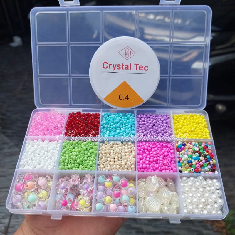 Jual Manik2 Mote Pasir Mix 8/o 3mm ++ Manik Topping Set Box 15 Sekat ...