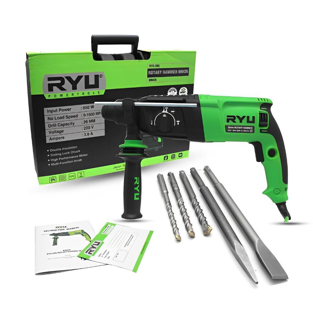 Jual RYU RRH-26 Mesin Bor Bobok 26mm Rotary Hammer Drill Impact Beton ...