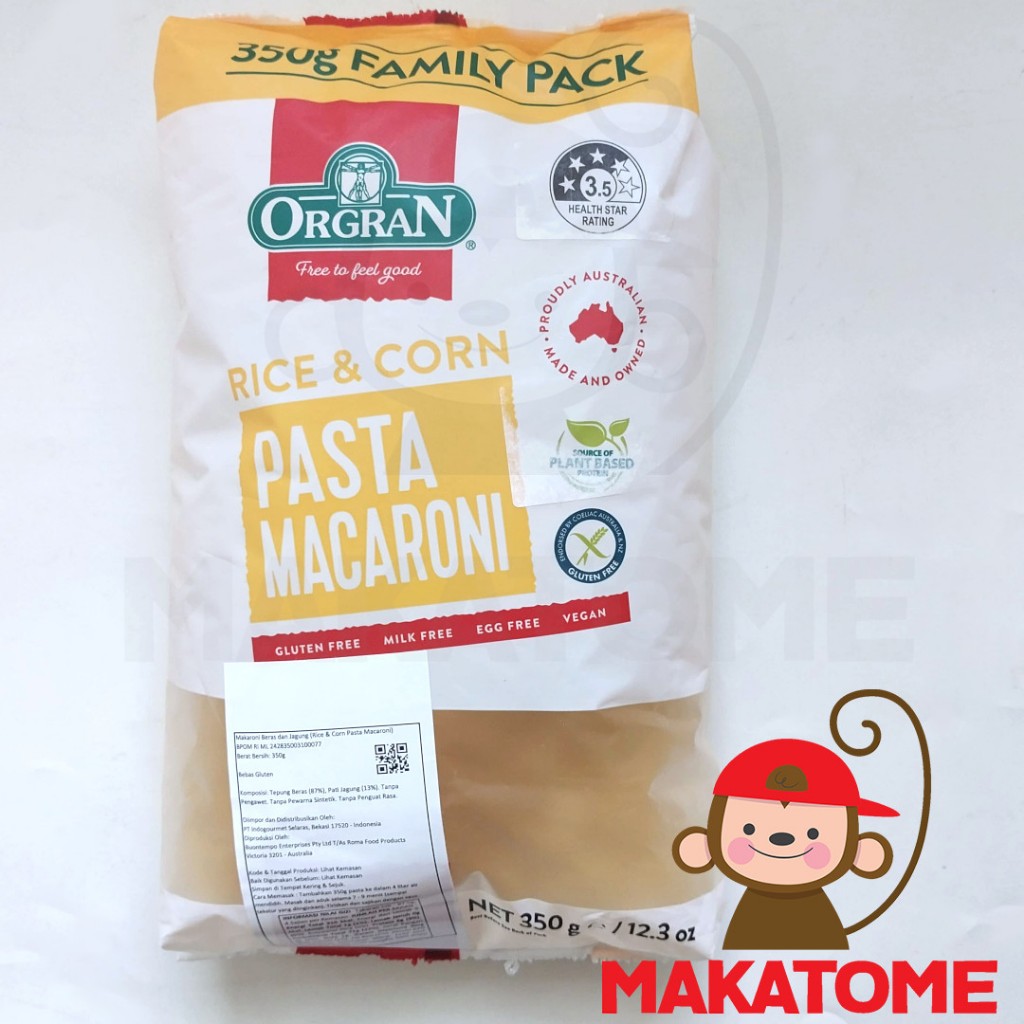 Orgran Kids Gluten Free Rice & Corn Vegetable Pasta 200g
