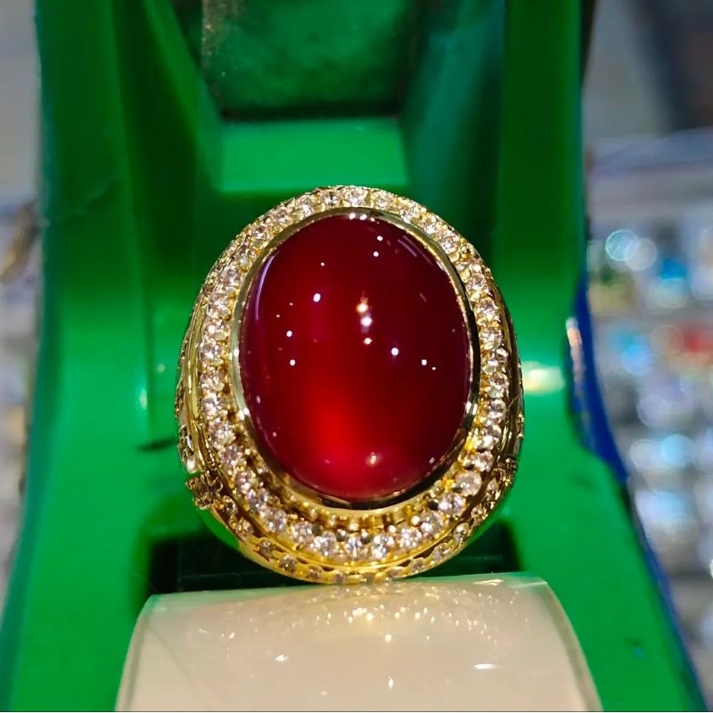 Jual BATU MERAH DELIMA TEMBUS MERAH | Shopee Indonesia