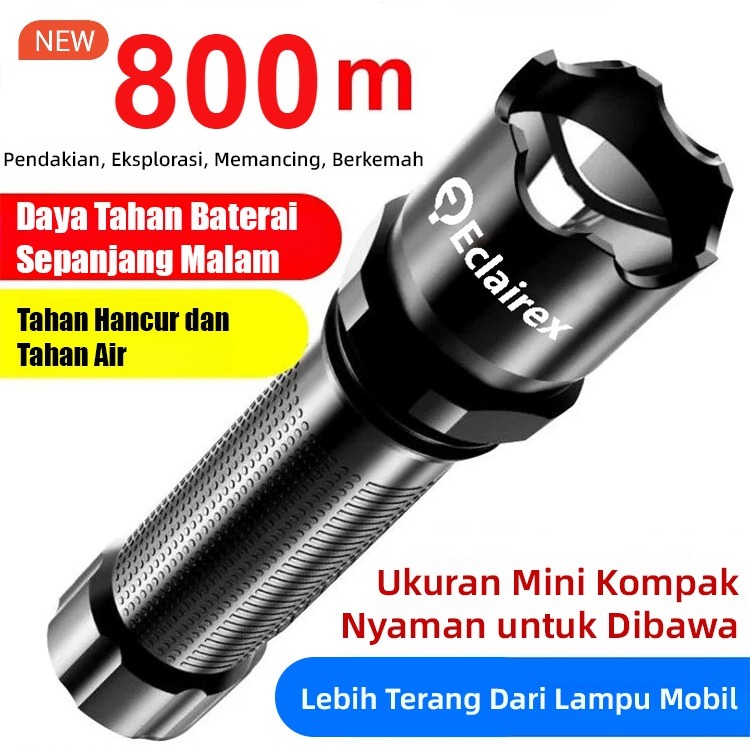 Jual Senter Kuat LED Super Terang Senter Luar Ruangan/3 gigi L9 LED ...