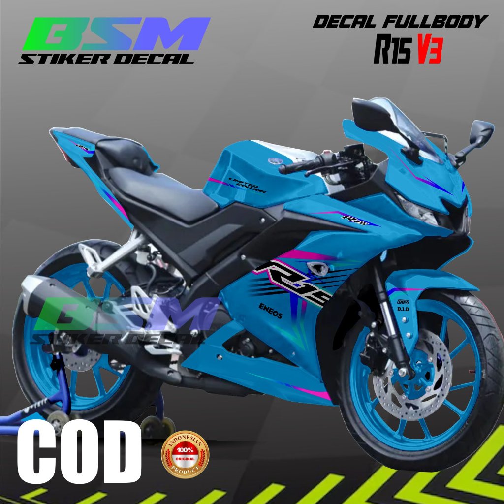 Jual Decal R15 V3 Fullbody Stiker Motif Design Les Bunglon COD | Shopee ...