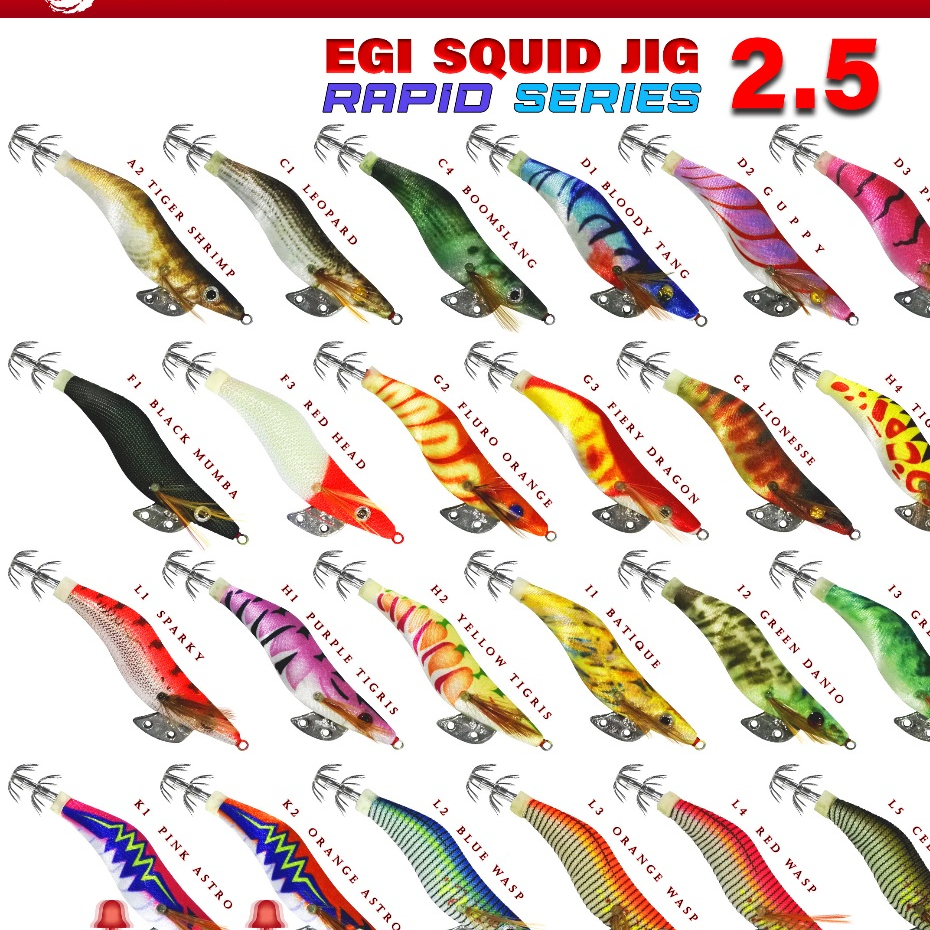 Octopus Jigs Bashi 8-Pack Squid Jigs - 2/3 Oz & 1/4 Oz Sizes, Glow In ...