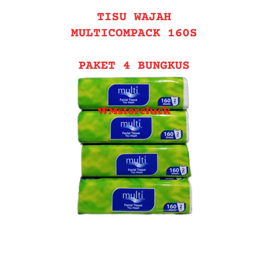 Jual MULTI COMPACK SIZE 4 PACK X 160 SHEET/Tisu wajah multi hijau ...