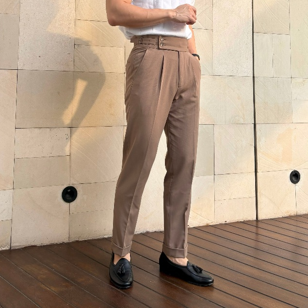 Kasual Celana Coffee Gurkha Pant Twill Cotton