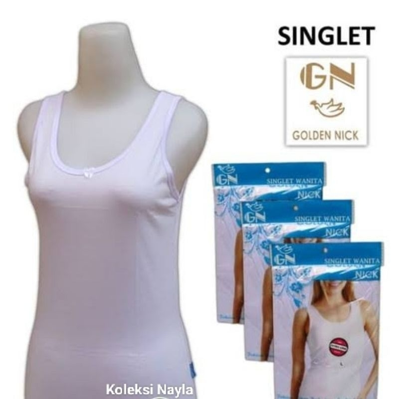 Jual [3pcs] Singlet Wanita GOLDEN NICK SA 48 Katun / Singlet Wanita ...