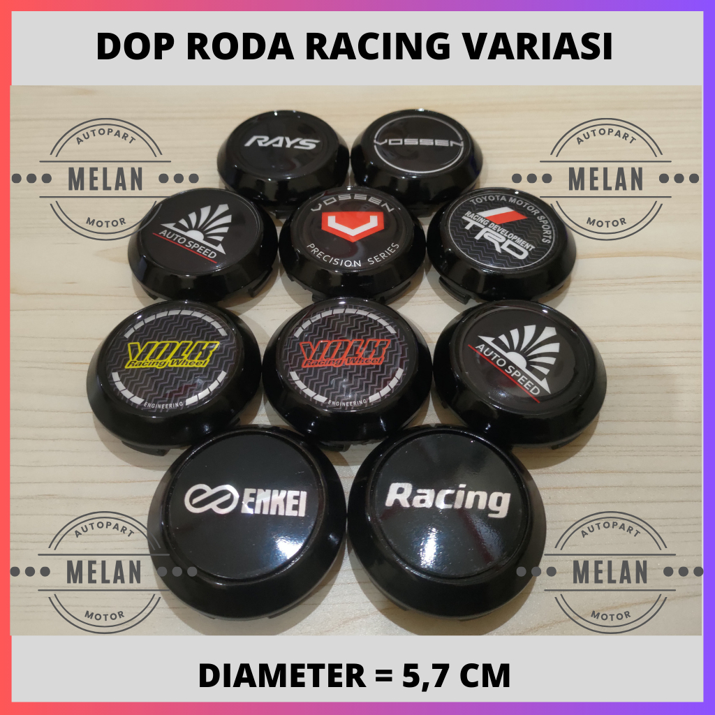 Jual Dop velg dop roda racing variasi 5,7 cm Avanza Rush Xenia Allnew ...