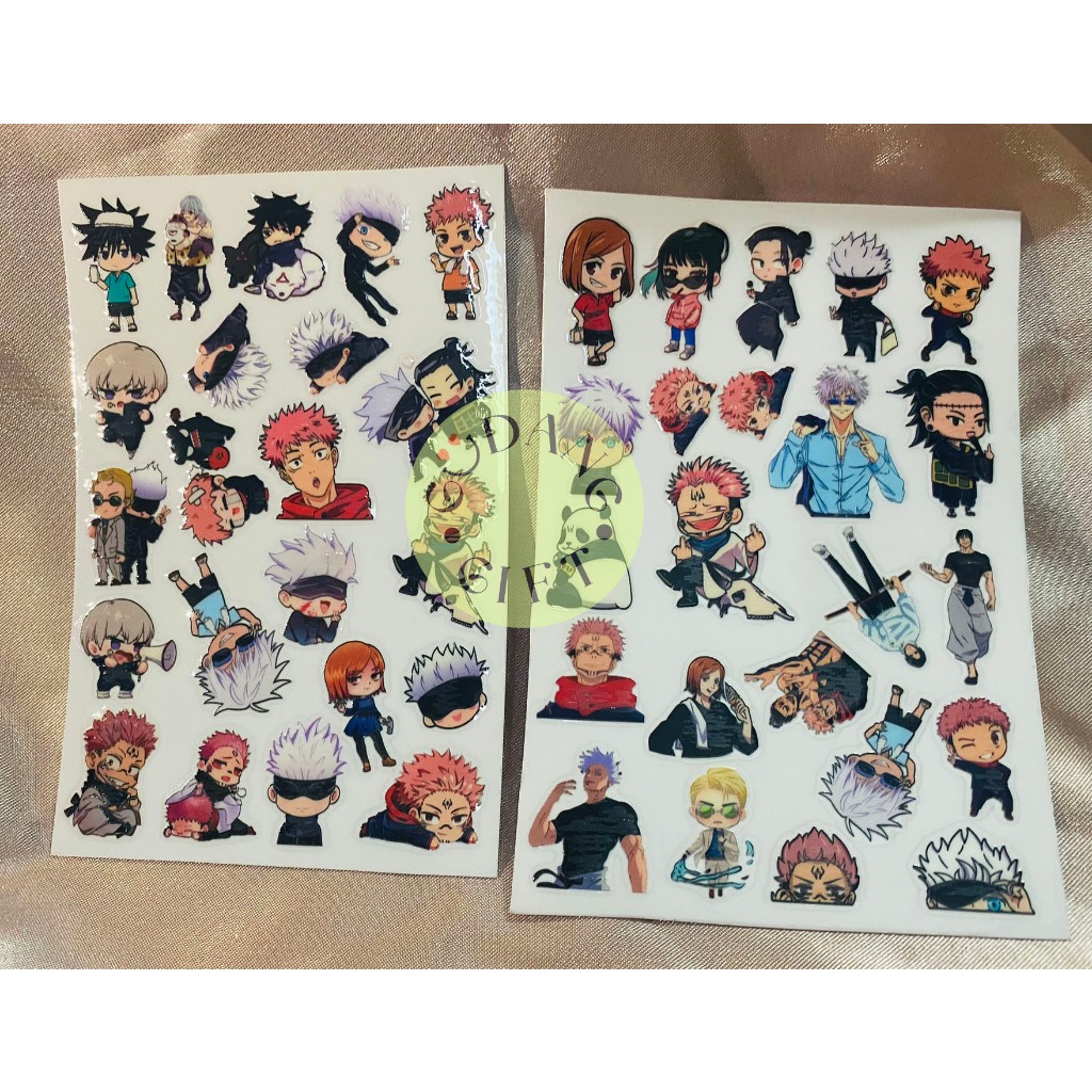 Jual Jujutsu Kaisen STICKER Stiker Anime Gojo Nanami Yuji Sukuna Geto ...