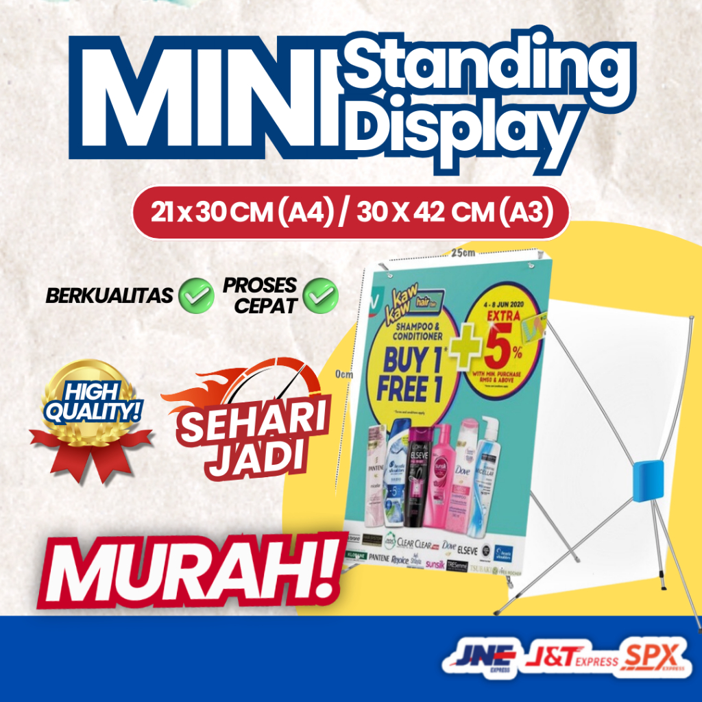 Jual [PROMO | 1 Hari Jadi| Standing Display A4 | Banner Tabletop | Mini ...