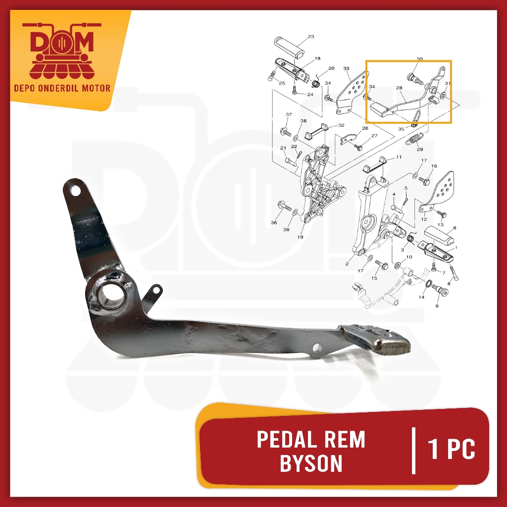 Jual Pedal Rem Byson (TOKAIDO) Tuas Engkol Injakan Pijakan Kaki Rim ...