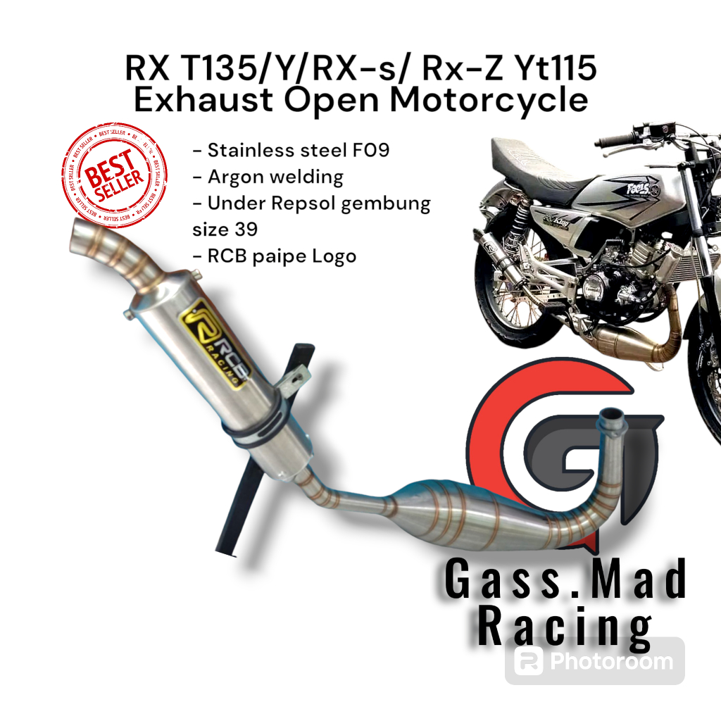 Jual Ekzos RxT Rxz Rxs Yt115 Rs100 Under repsol paip RCB Stainless ...