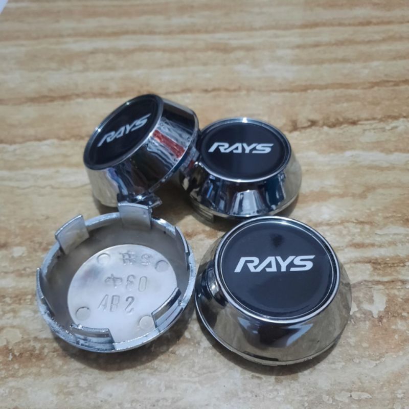 Jual dop roda tutup velg racing rays diameter 6,5 cm harga satuan ...