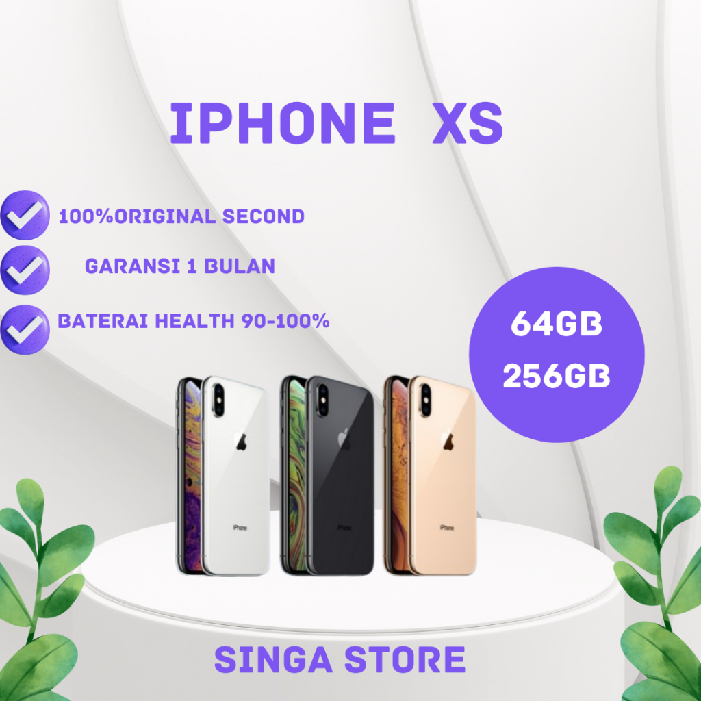 Jual APPLE iphone MAX XS 4G LTE 4G RAM 64Gb/256Gb Fullset Mulus Second ...