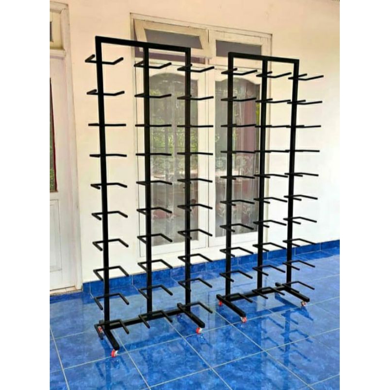 Jual rak sepatu 9 susun kaki roda minimalis modern terbaru untuk jualan ...
