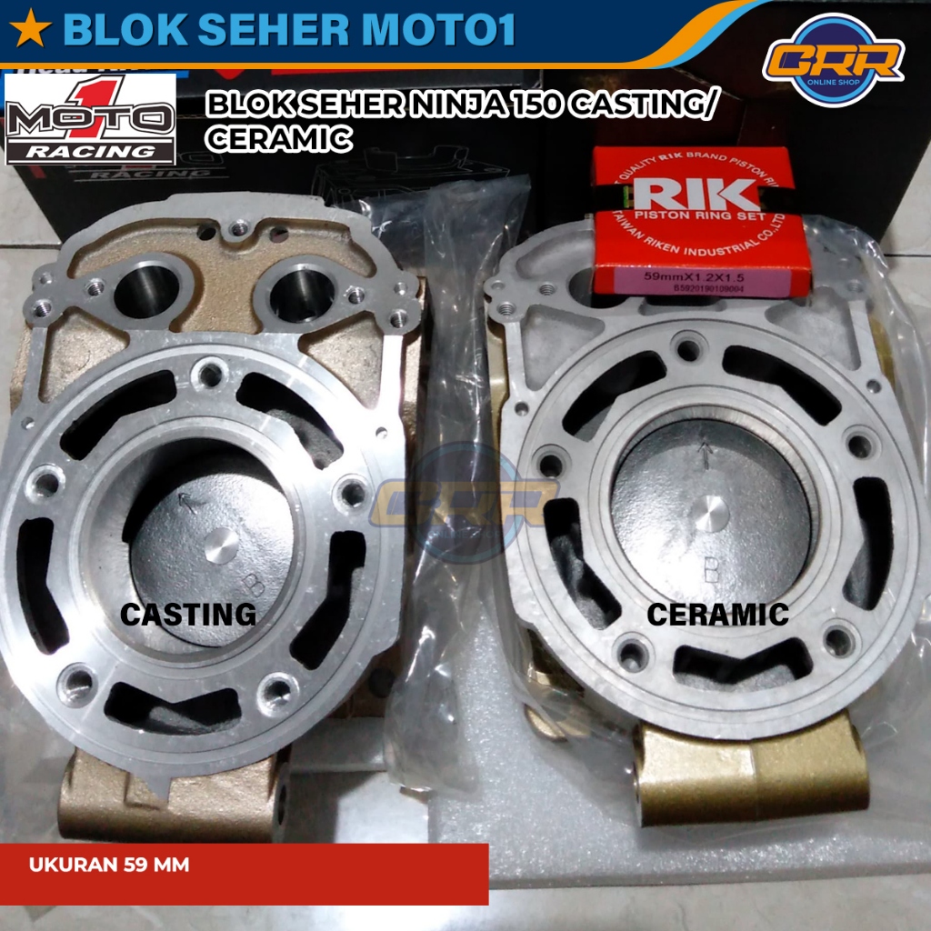 Jual BLOK SEHER MOTO1 NINJA 150 R/RR/SS NINJA 2 TAK 59 MM CASTING ...