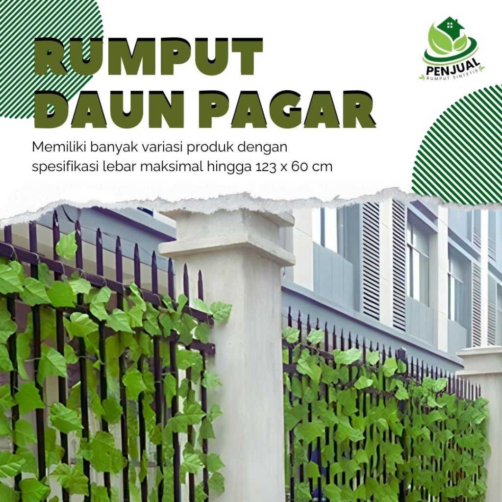 Jual Rumput Daun Pagar Dekorasi Outdoor 123 x 60 cm | Shopee Indonesia