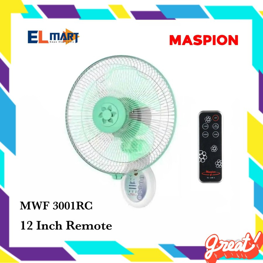 Jual Maspion Kipas Angin Dinding Remote 12inch MWF 3001RC 3001RC ...