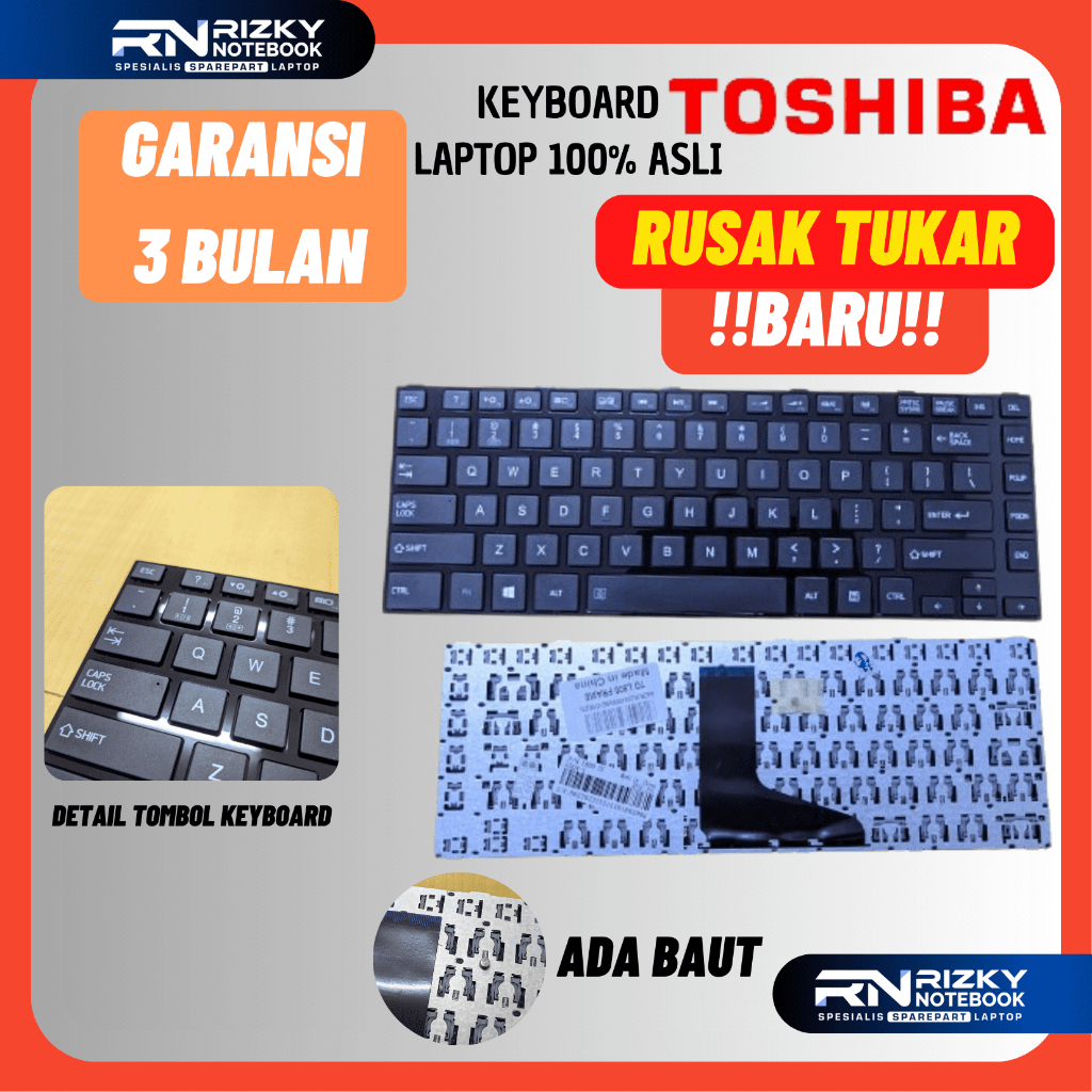 Jual Keyboard Toshiba Satellite C800 C800D C840 M800 M805 L800 L805 ...