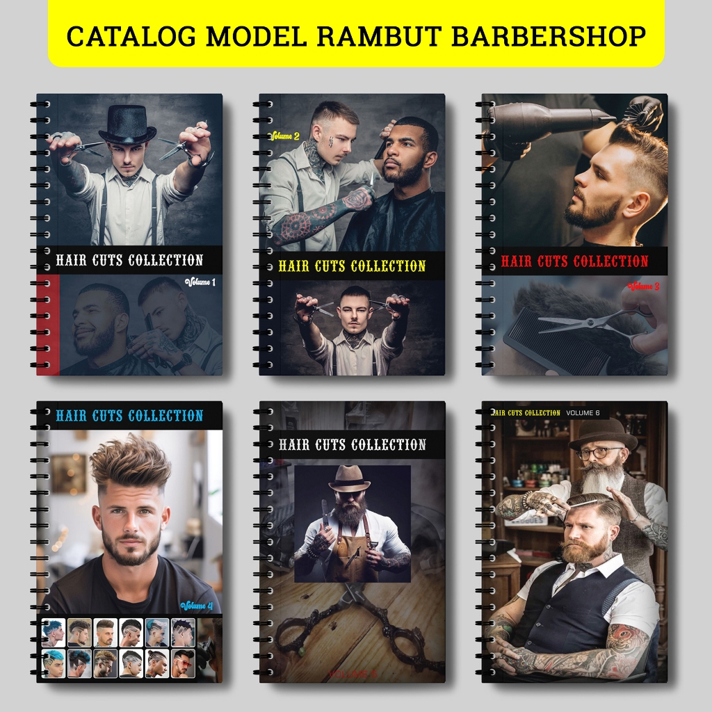 Jual Buku Katalog Barbershop Model Gaya Rambut Pria 2025 - Ukuran Besar ...
