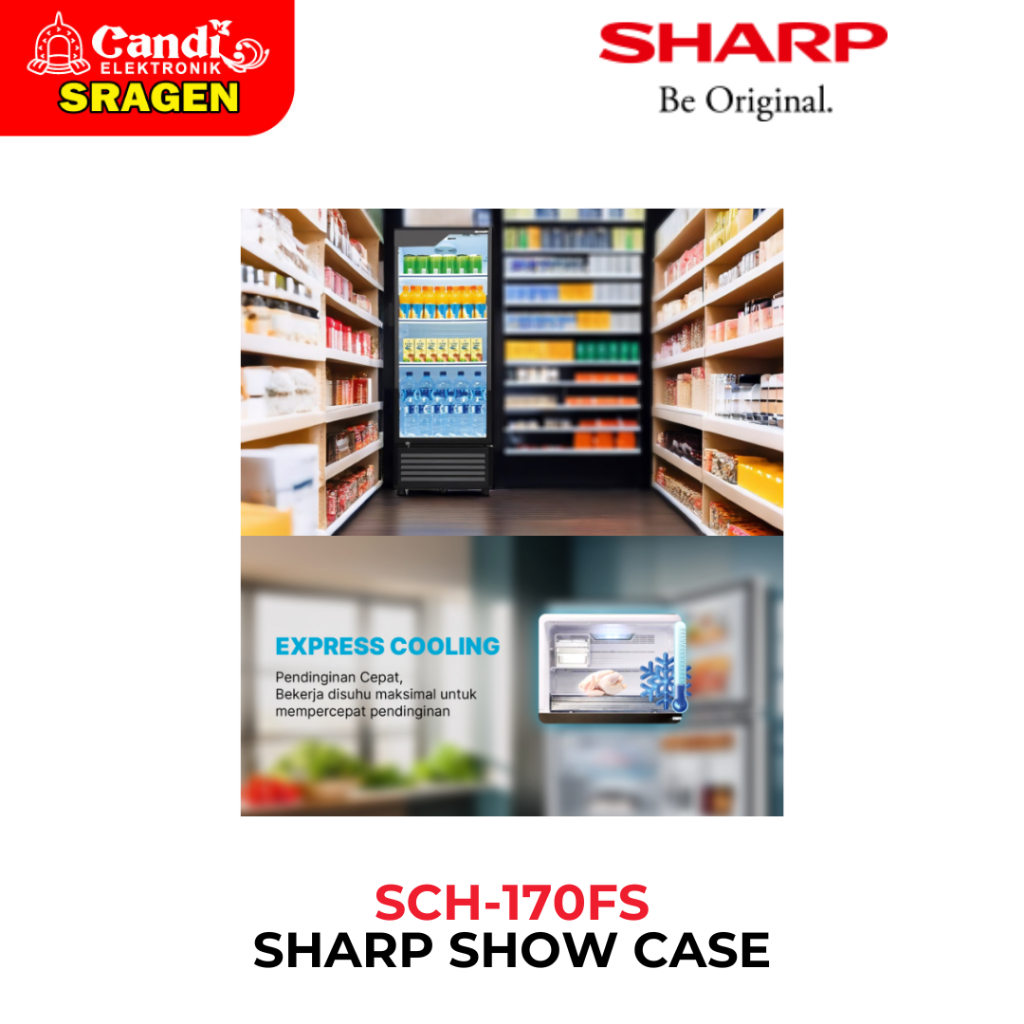 Jual SHARP Showcase Display Cooler 1 Pintu 160 Liter - SCH-170FS ...