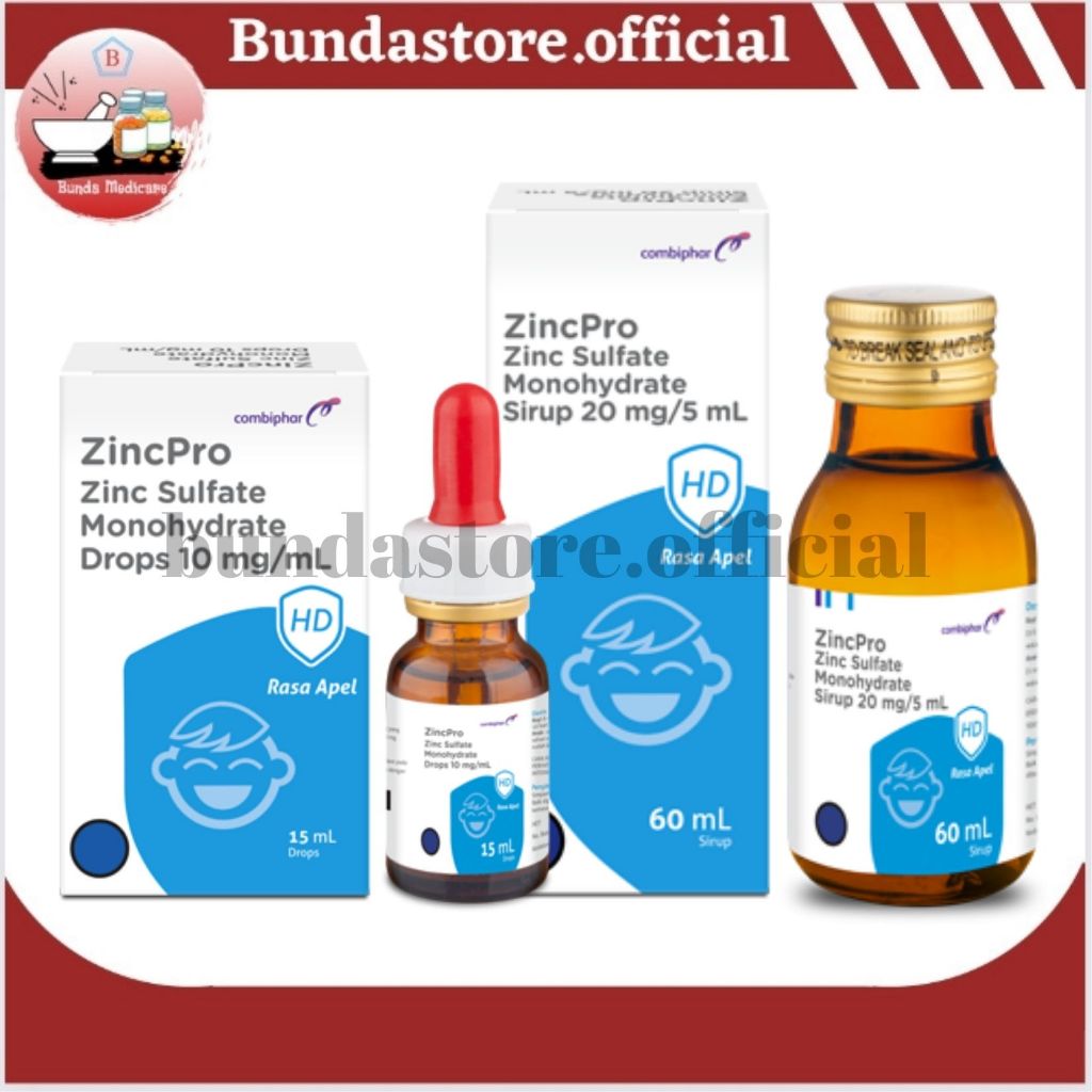 Jual Zincpro Sirup 60 ml / Zincpro Drop 15 ml - Suplemen Zinc Untuk ...