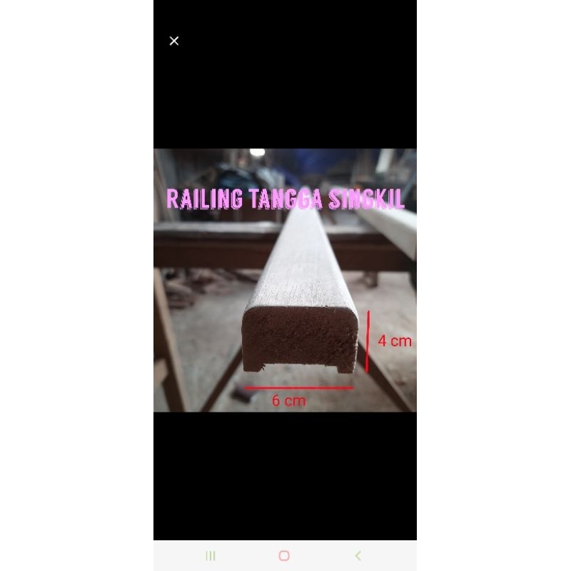 Jual Pesanan 1 btg Railing Kayu Kamper 4x6 x panjang 1 meter | Shopee ...