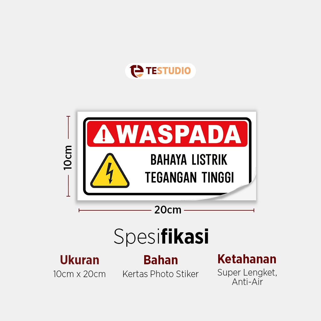 Jual Stiker Label K3 Safety Peringatan Bahaya Listrik Bertegangan ...