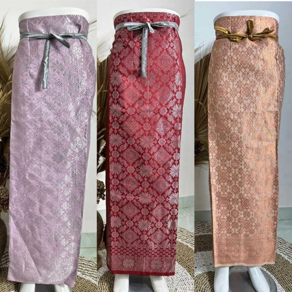 Jual Rok songket /rok lilit songket siap pakai/rok bridesmaid/ bawahan