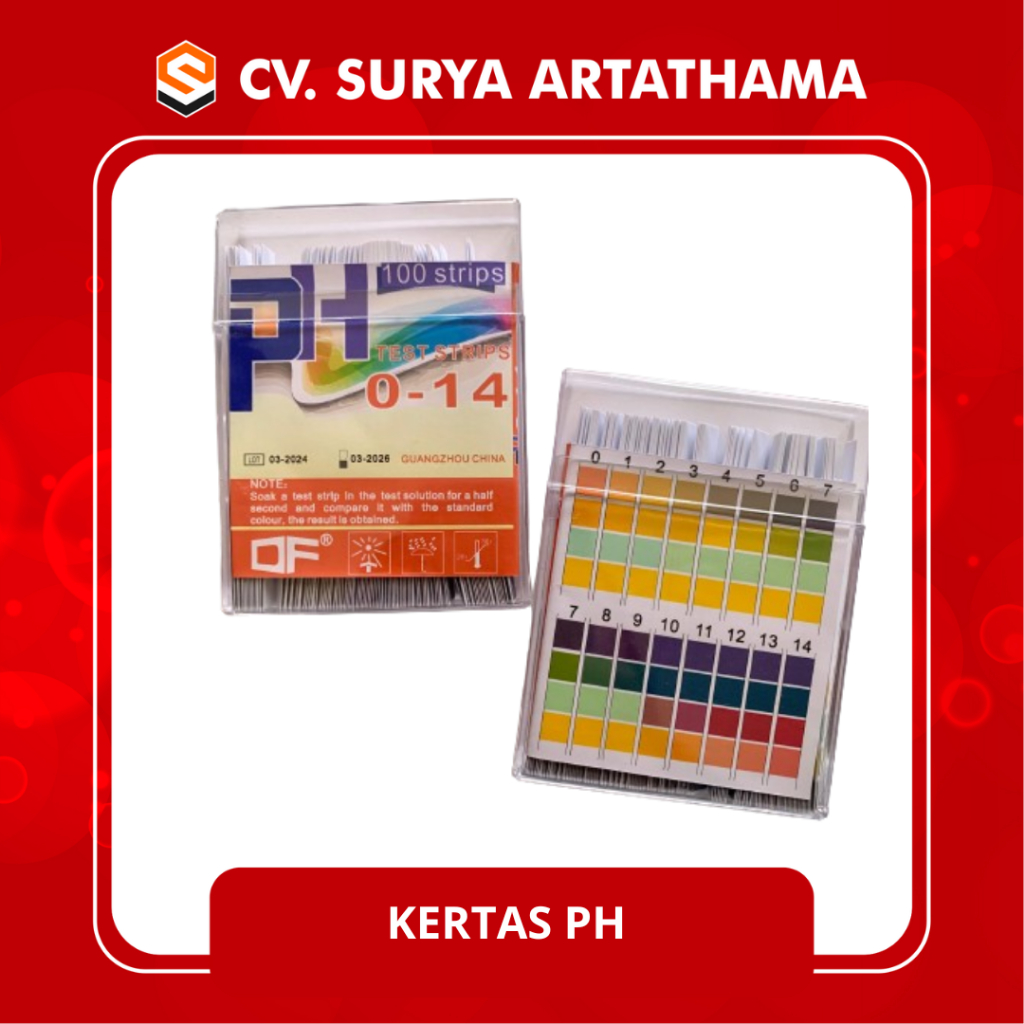 Jual PH Tester Kertas Lakmus 0-14 100 Test Strips Paper Litmus BOX ...