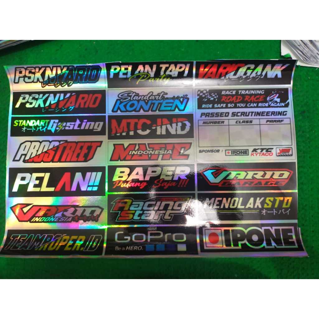 Jual STIKER RACING STIKER BALAP STIKER VIRAL VARIASI STIKER HOLOGRAM ...