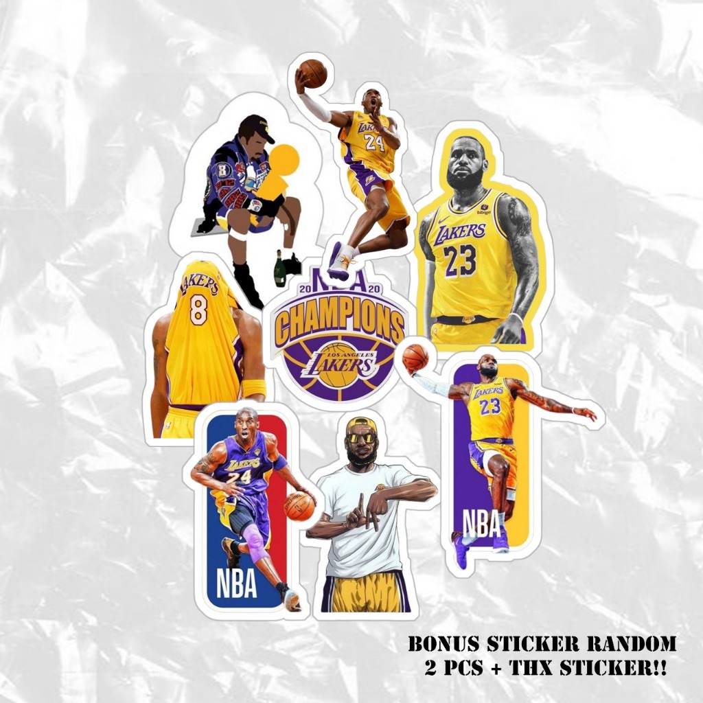 Jual STICKER BASKETBALL NBA, LOS ANGELES LAKERS EDITION, LAKERS STICKER ...