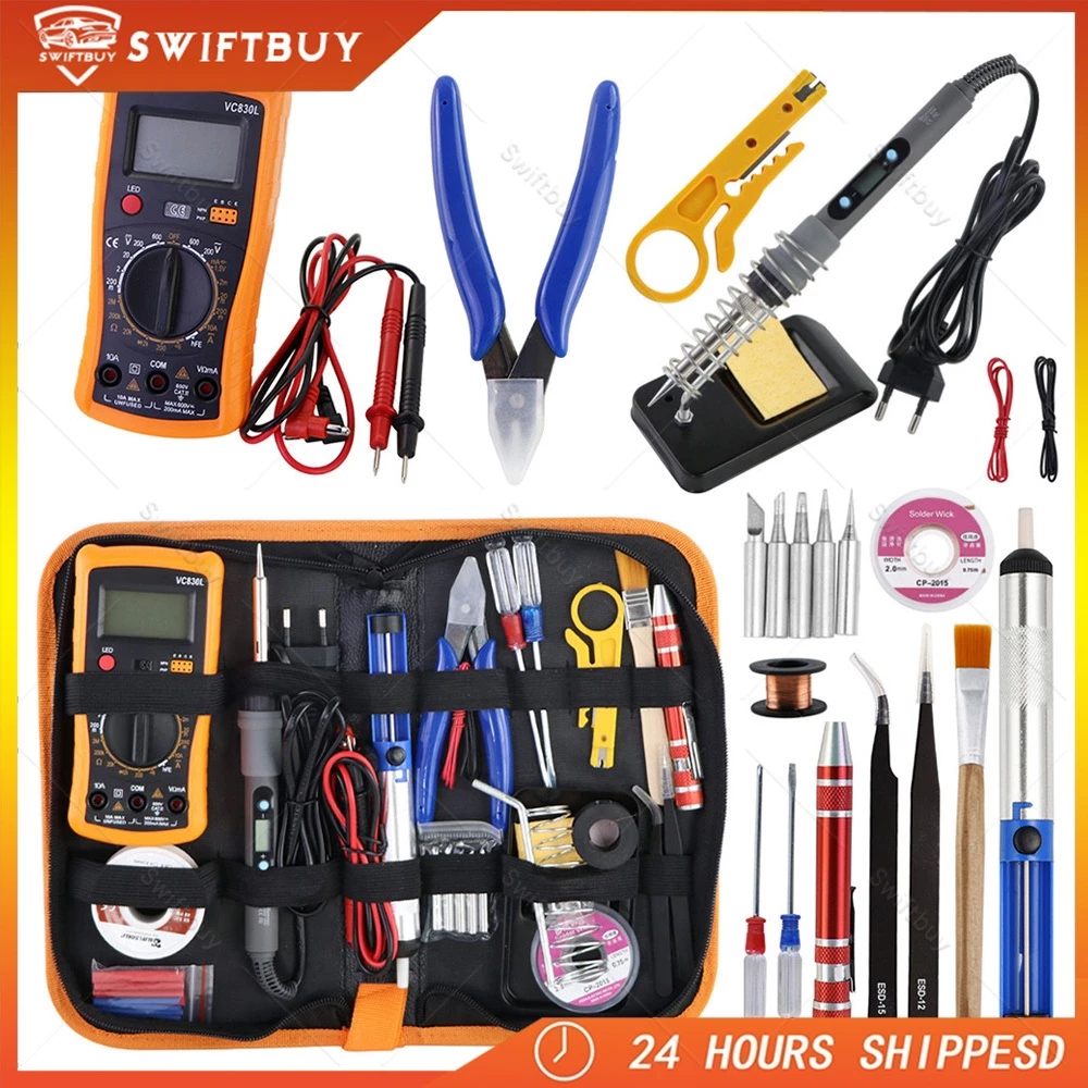 Paket solder listrik lengkap set solder listrik lengkap dengan multimeter iron tool