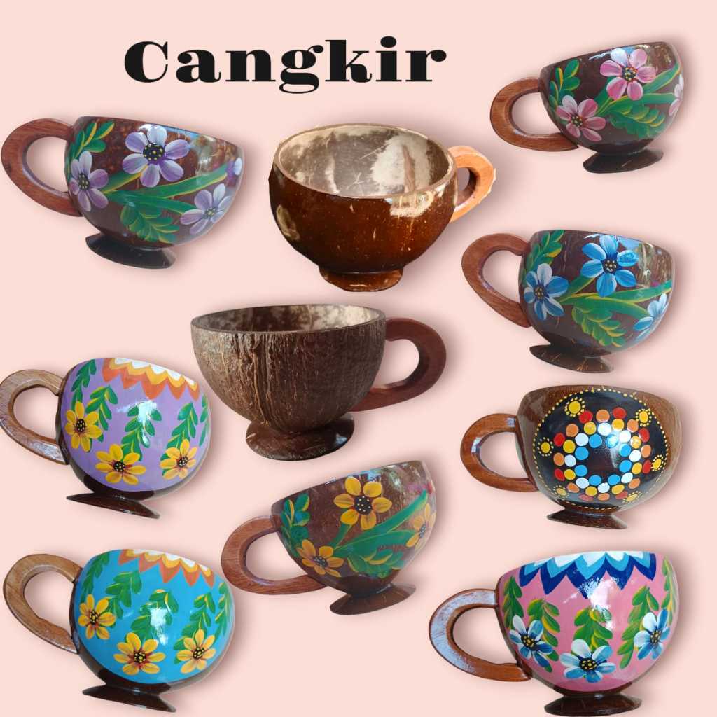 Cangkir Batok Kelapa / Gelas Batok Kelapa Cangkir Batok Kelapa Gelas Tempurung Kelapa Cangkir Tempurung Kelapa Kelas Tradisional