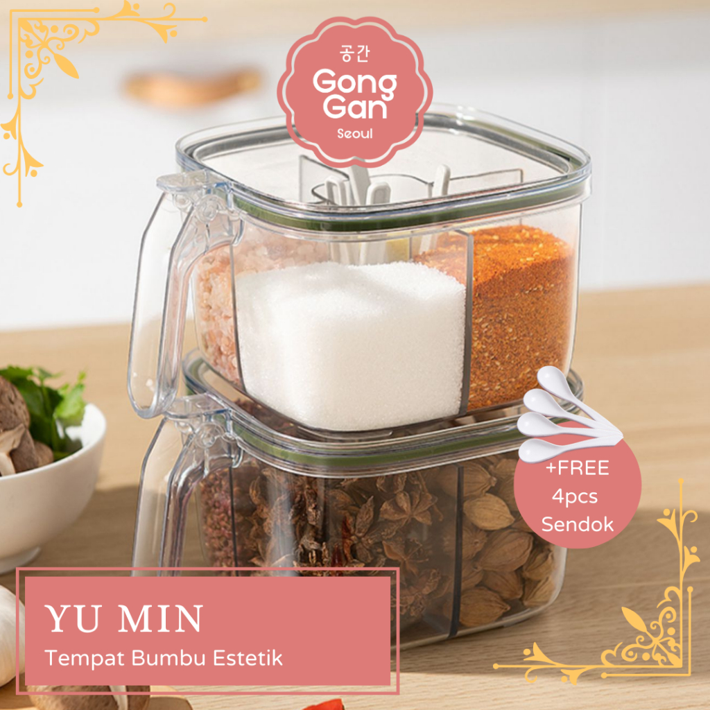 Jual GONG GAN - YU MIN Food Container Cemilan Estetik Toples Gula Garam ...