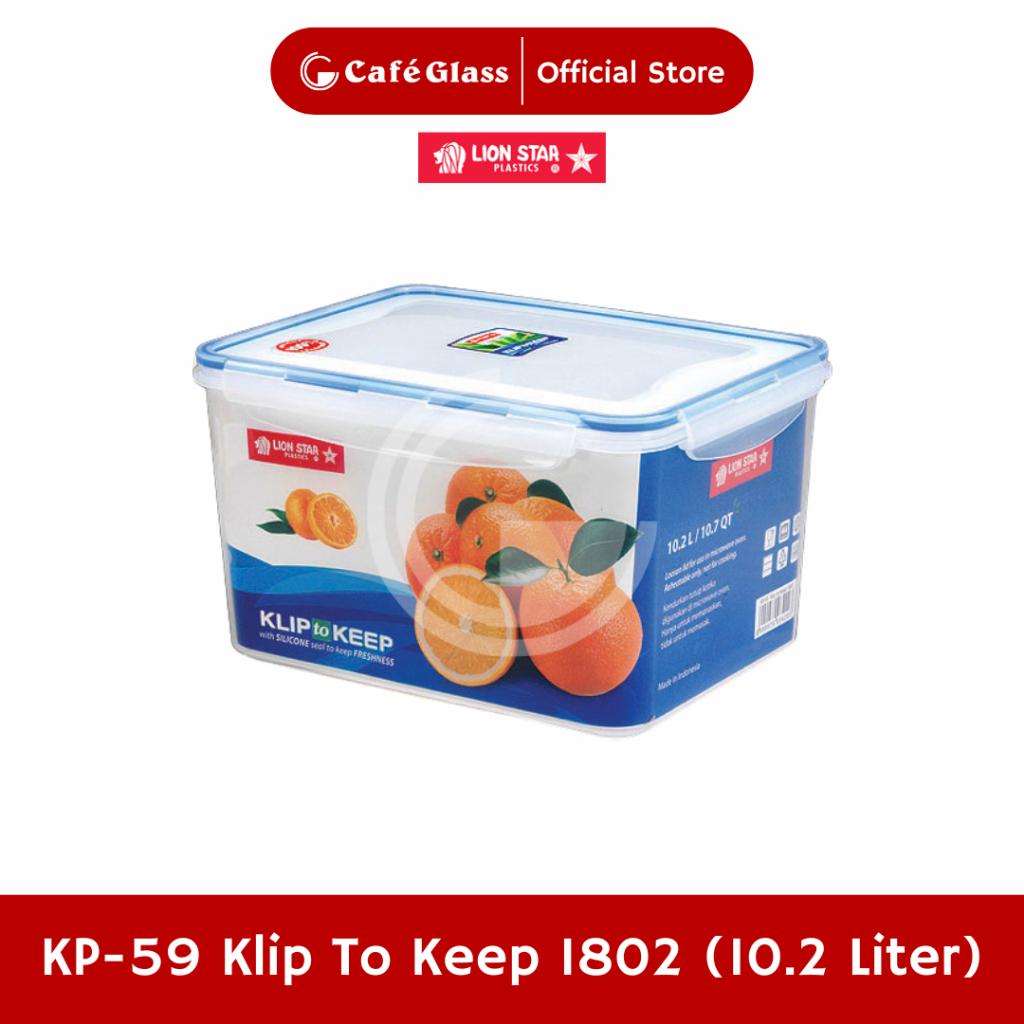 Toples Plastik Jumbo 10.2L Lion Star KP59 Kedap Udara - Wadah Kotak Makanan Food Storage Container