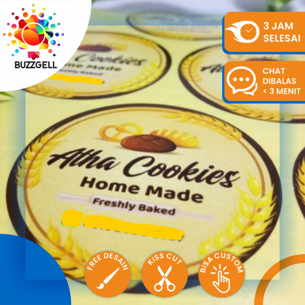 Jual SBC 2-6 Cetak Stiker Custom Label Kemasan Makanan Print Sticker ...