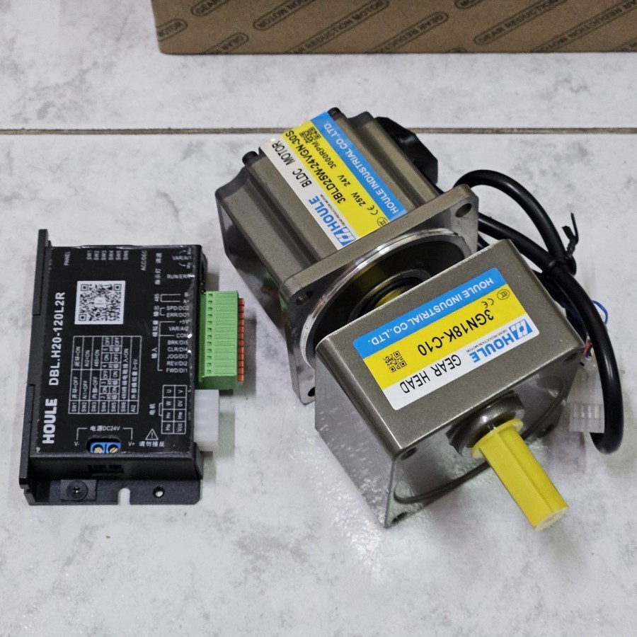 Jual Houle Motor 25W 24V BLDC Gear Motor Brushless DC 3BLD Reversible ...