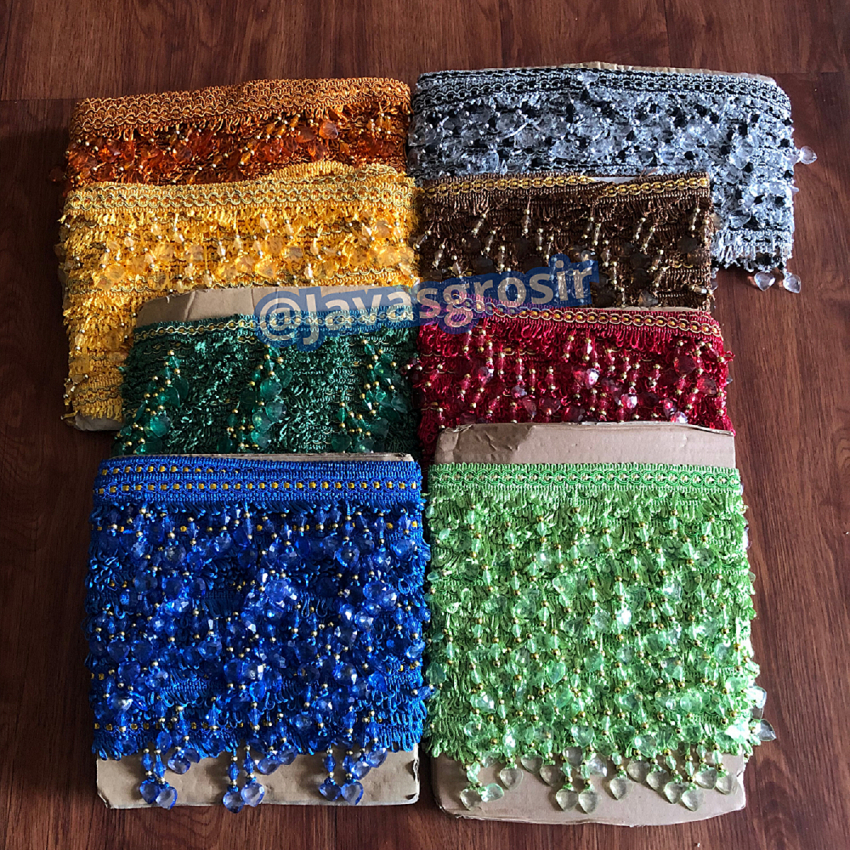 Accesories Gorden Renda 1 Love Renda Gorden Crystal 1 Hati Roll (±15 meter)