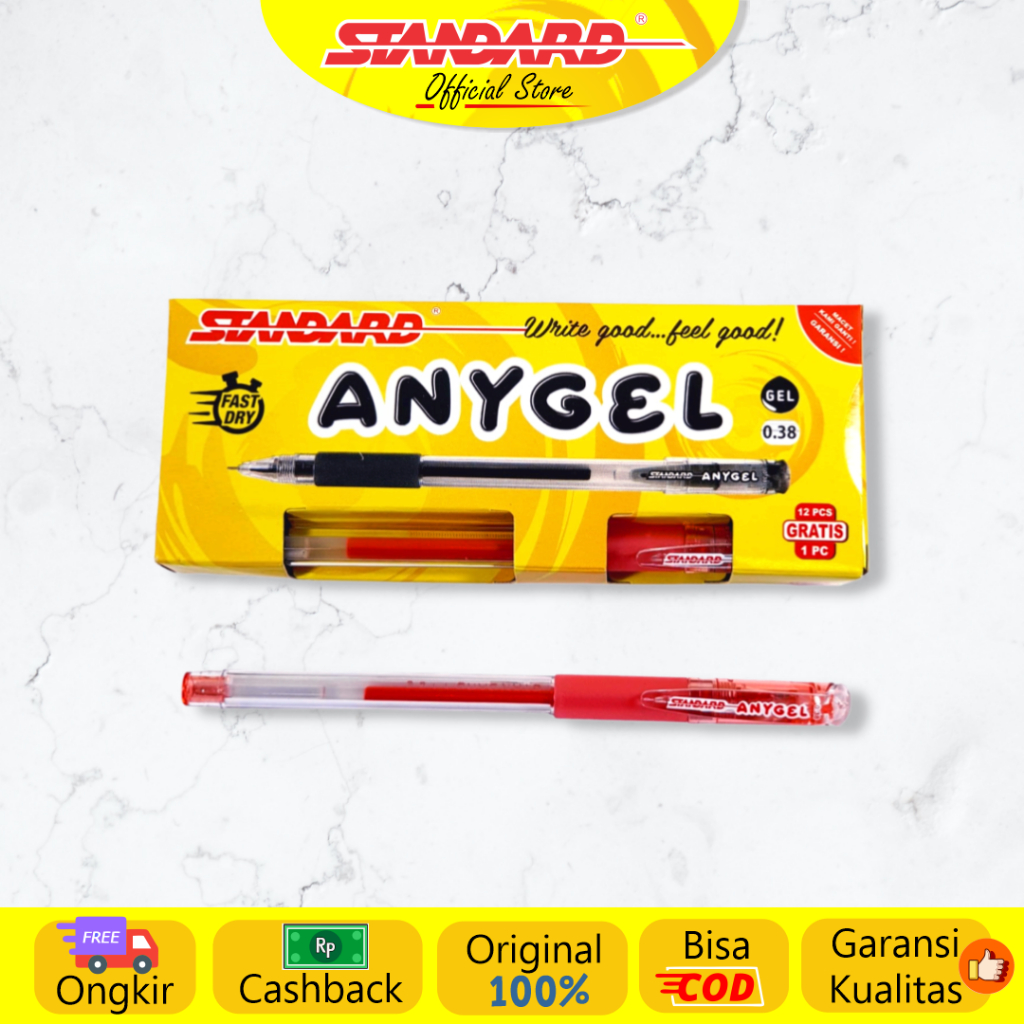 Standard - Pulpen Any Gel 0.38 ( Alat Tulis / Pen / Ballpoint / Pena ) (5)