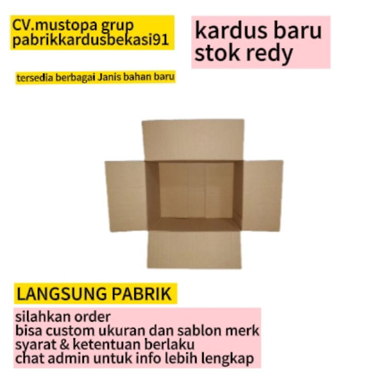 Jual kardus packing barang besar 40x40x40cm tebal 7mm seukuran dus roko ...