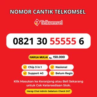 Nomor Cantik Telkomsel Seri Panca 5 Rapi Murah - Kartu Perdana Cantik Telkomsel Seri Ratus Rapi - Kartu Perdana Cantik Telkomsel Murah Maju Mapan