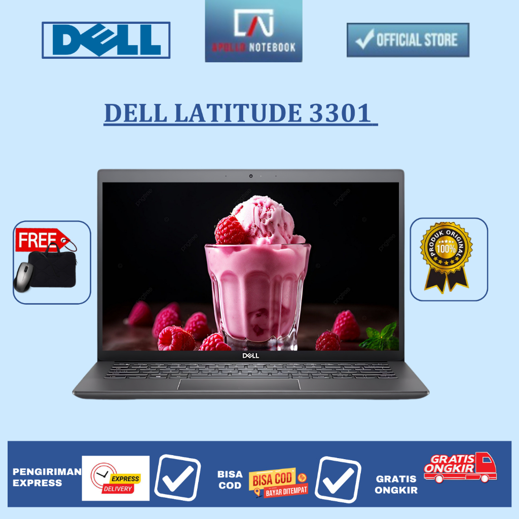 Jual Laptop Dell Latitude 3301 / 3300 Touch Intel Core i3 / Ram 4GB ...