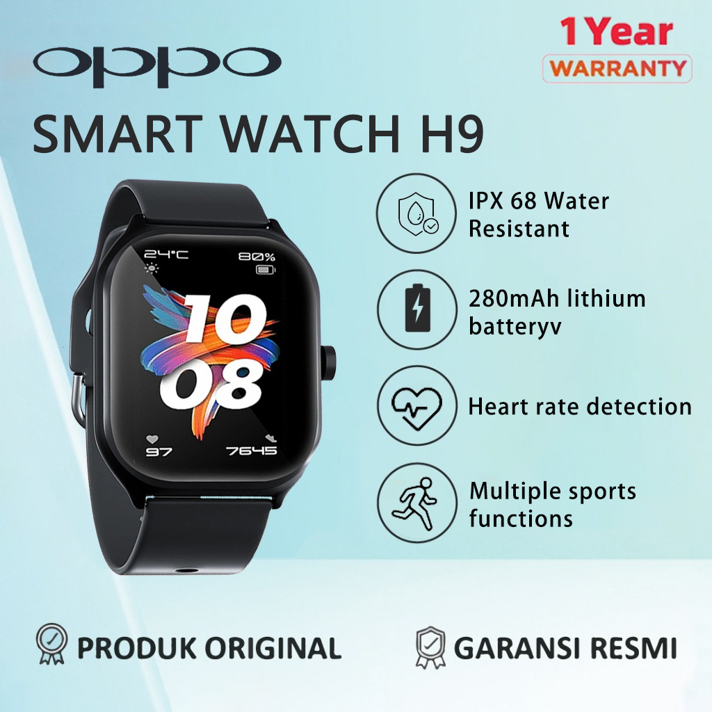 Jual [COD] ORI OPPO Smartwatch H9 2.01 inch Full Screen GPS NFC ...