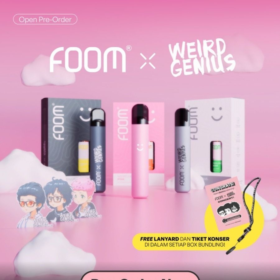 Jual Bundling Foom X Weird Genius Pod Kit With Liquid Ml By Foom Lab Shopee Indonesia