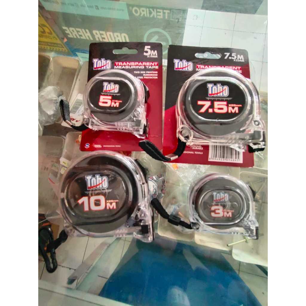 Jual ROLL METER TRANSPARAN TOHO / Meteran Transparan Hitam TOHO 3M , 5M ...