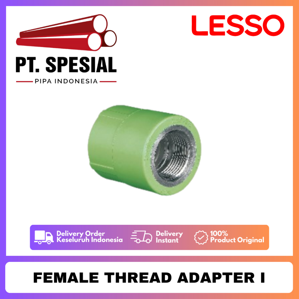 Jual Sock Drat Dalam PPR Lesso dn20x3/4