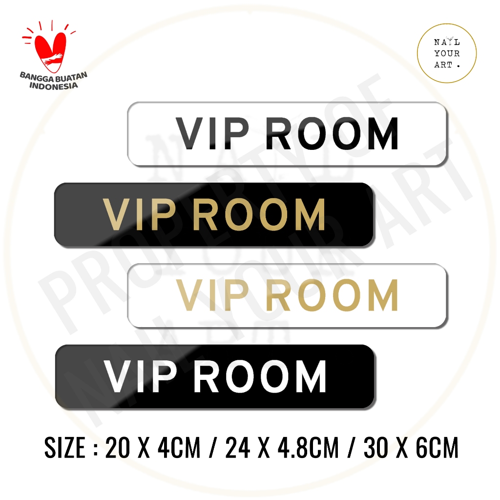 Jual Sign Akrilik VIP ROOM Minimalis - Nail Your Art | Shopee Indonesia